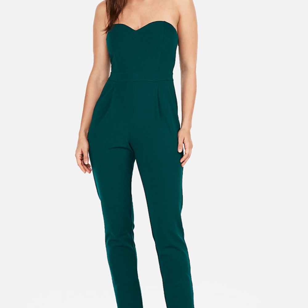 Strapless Sweetheart Neck Jumpsuit